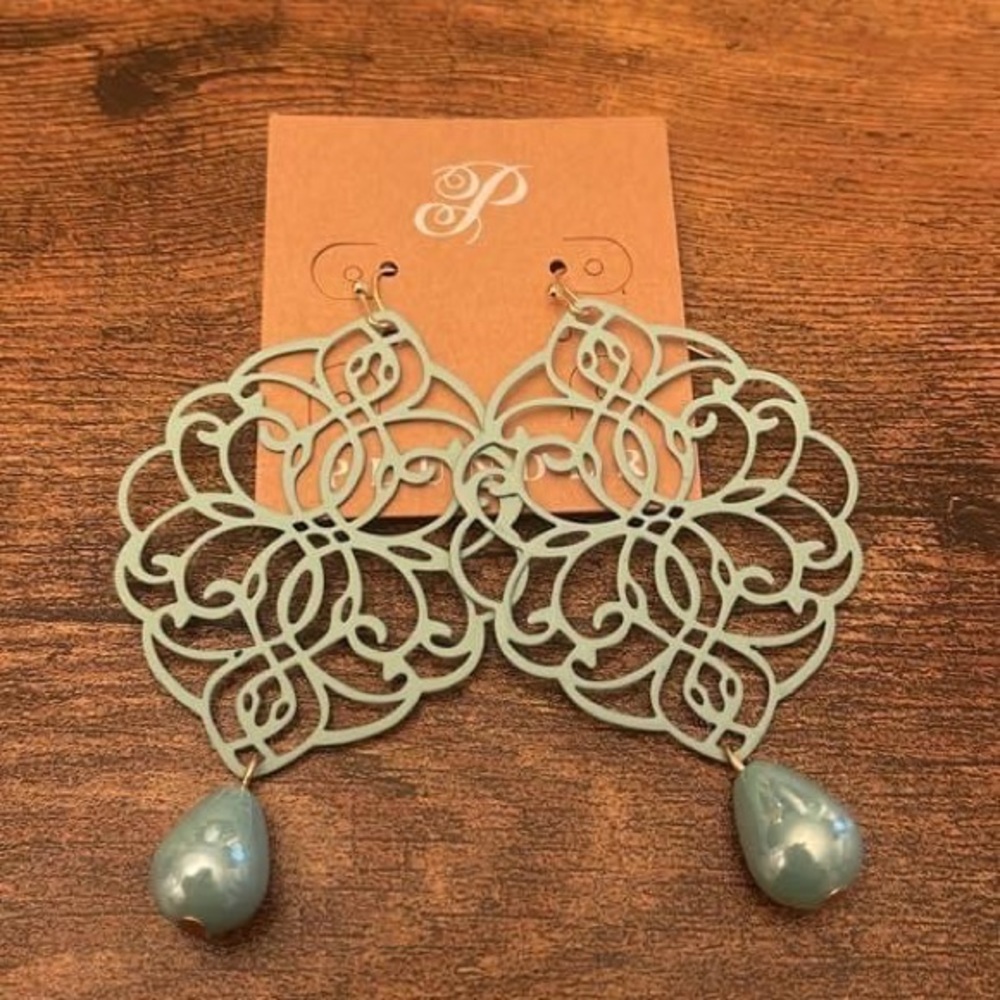 Turquoise Filigree Earrings
